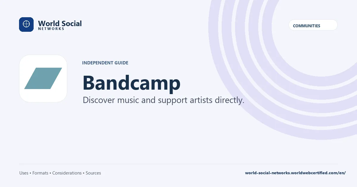 Bandcamp — Discover music and support artists directly.