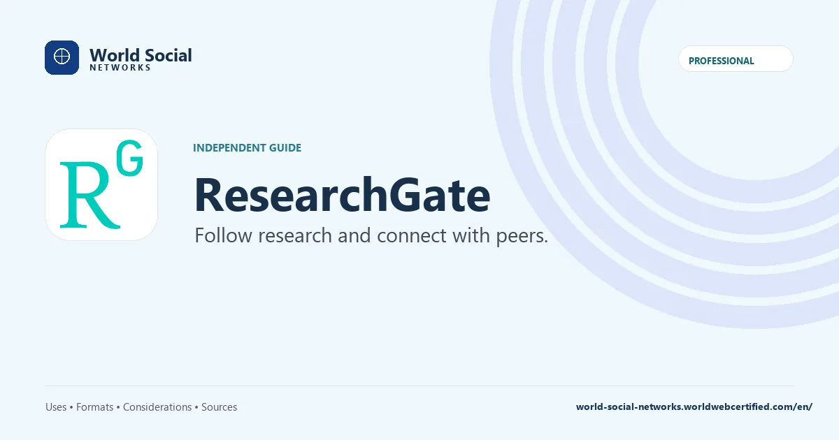 ResearchGate — Follow research and connect with peers.