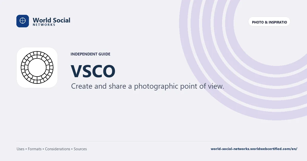 VSCO — Create and share a photographic point of view.